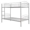 Twin Over Twin Metal Bunk Bed; Divided into Two Beds