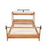Twin Size Plane Shaped Platform Bed with Rotatable Propeller and Shelves