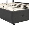 Upholstered Platform Bed with Underneath Storage; Full Size