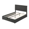 Upholstered Platform Bed with Underneath Storage; Full Size