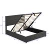 Upholstered Platform Bed with Underneath Storage; Full Size