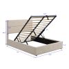 Upholstered Platform Bed with Underneath Storage; Full Size