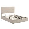 Upholstered Platform Bed with Underneath Storage; Full Size