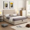 Upholstered Platform Bed with Underneath Storage; Full Size