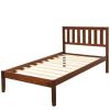 Wood Platform Bed with Headboard/Wood Slat Support,Twin