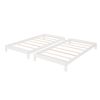 Solid Platform Bed Twin Size;  2 Twin Wood Bed Guest Bed Stackable Bed