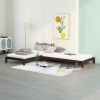 Solid Platform Bed Twin Size;  2 Twin Wood Bed Guest Bed Stackable Bed