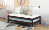 Solid Platform Bed Twin Size;  2 Twin Wood Bed Guest Bed Stackable Bed