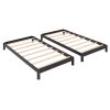 Solid Platform Bed Twin Size;  2 Twin Wood Bed Guest Bed Stackable Bed