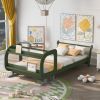 Twin Size Plane Shaped Platform Bed with Rotatable Propeller and Shelves