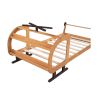 Twin Size Plane Shaped Platform Bed with Rotatable Propeller and Shelves
