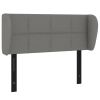 Headboard with Ears Dark Gray 40.6"x9.1"x30.7"/34.6" Fabric