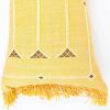 Moroccan Handwoven Cactus Silk Lumbar Pillow 14 x 36 Embroidered cushion