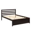 Full Size Wood Platform Bed Frame with Headboard