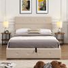 Upholstered Platform Bed with Underneath Storage; Full Size