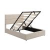 Upholstered Platform Bed with Underneath Storage; Full Size