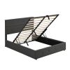 Upholstered Platform Bed with Underneath Storage; Full Size