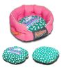 Touchdog Rabbit-Spotted Premium Rounded Dog Bed