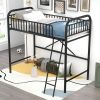 Twin Size Metal Loft Bed;  No Box Spring Needed