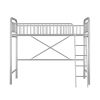 Twin Size Metal Loft Bed;  No Box Spring Needed
