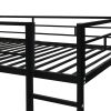 Twin Metal Loft Bed with 2 Shelves and one Desk