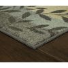 Traditional Leaf Block Multicolor Print Area Rug, 5' x 7'