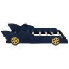 Twin Size Race Car-Shaped Platform Bed with Wheels