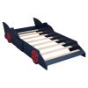 Twin Size Race Car-Shaped Platform Bed with Wheels