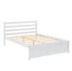 Full Size Wood Platform Bed Frame with Headboard