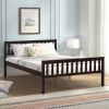 Full Size Wood Platform Bed with Headboard