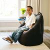 Joey Bean Bag Chair, Nylon Polyester, Kids and Teens, 2.5ft, Black
