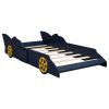 Twin Size Race Car-Shaped Platform Bed with Wheels