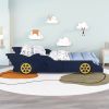 Twin Size Race Car-Shaped Platform Bed with Wheels