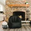 Joey Bean Bag Chair, Nylon Polyester, Kids and Teens, 2.5ft, Black