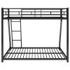 Metal Floor Bunk Bed, Twin over Full