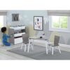 4 Piece Playroom Set - Includes Game Table with Dry Erase Surface and 6 Box Toy Storage Box with Reusable Vinyl Stickers