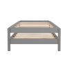 Solid Platform Bed Twin Size;  2 Twin Wood Bed Guest Bed Stackable Bed