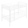 Twin Over Twin Metal Bunk Bed; Divided into Two Beds