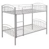 Twin Over Twin Metal Bunk Bed; Divided into Two Beds