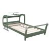 Twin Size Plane Shaped Platform Bed with Rotatable Propeller and Shelves