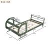 Twin Size Plane Shaped Platform Bed with Rotatable Propeller and Shelves