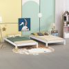 Solid Platform Bed Twin Size;  2 Twin Wood Bed Guest Bed Stackable Bed