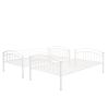 Twin Over Twin Metal Bunk Bed; Divided into Two Beds