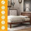 Wood Platform Bed with Headboard/Wood Slat Support,Twin