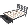 Full Size Platform Bed with Drawers