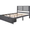 Full Size Platform Bed with Drawers