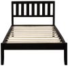 Wood Platform Bed with Headboard/Wood Slat Support,Twin