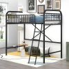 Twin Size Metal Loft Bed;  No Box Spring Needed