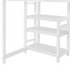 Twin Size Wooden Loft Bed with Shelves, Desk and Writing Board