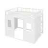 Full Size House Loft Bed With Ladder